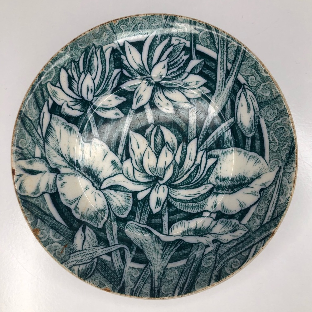Vintage 1868 Wedgwood Transferware Water Lilly Small Bowl